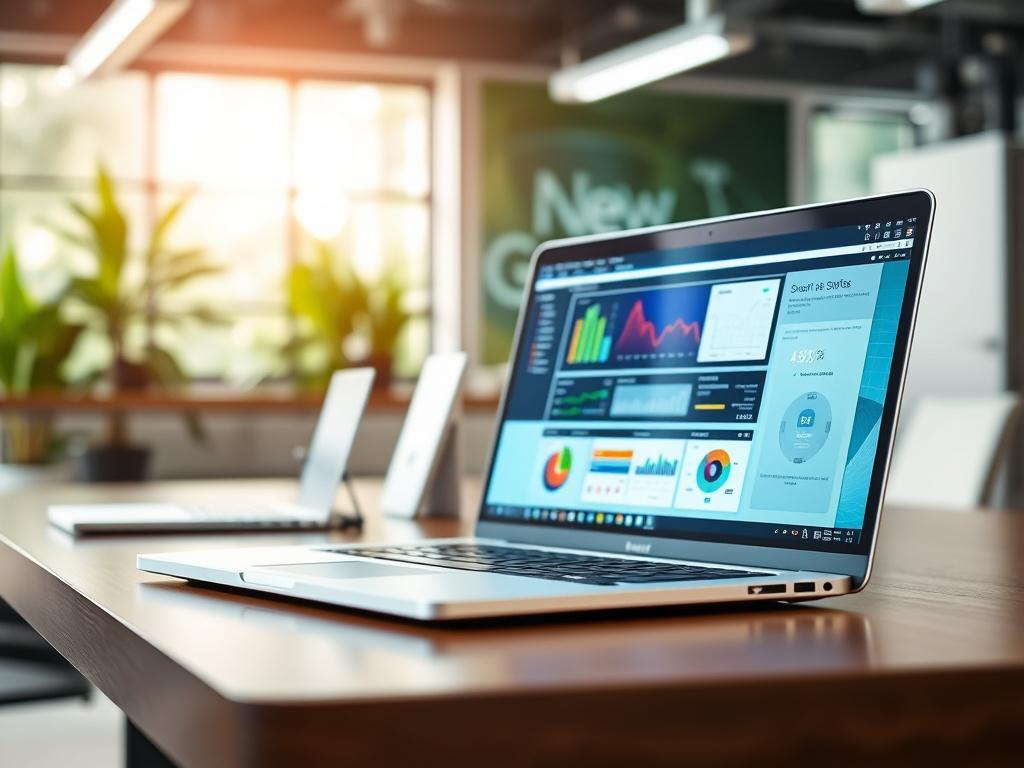 Equipe colaborando em um escritório moderno