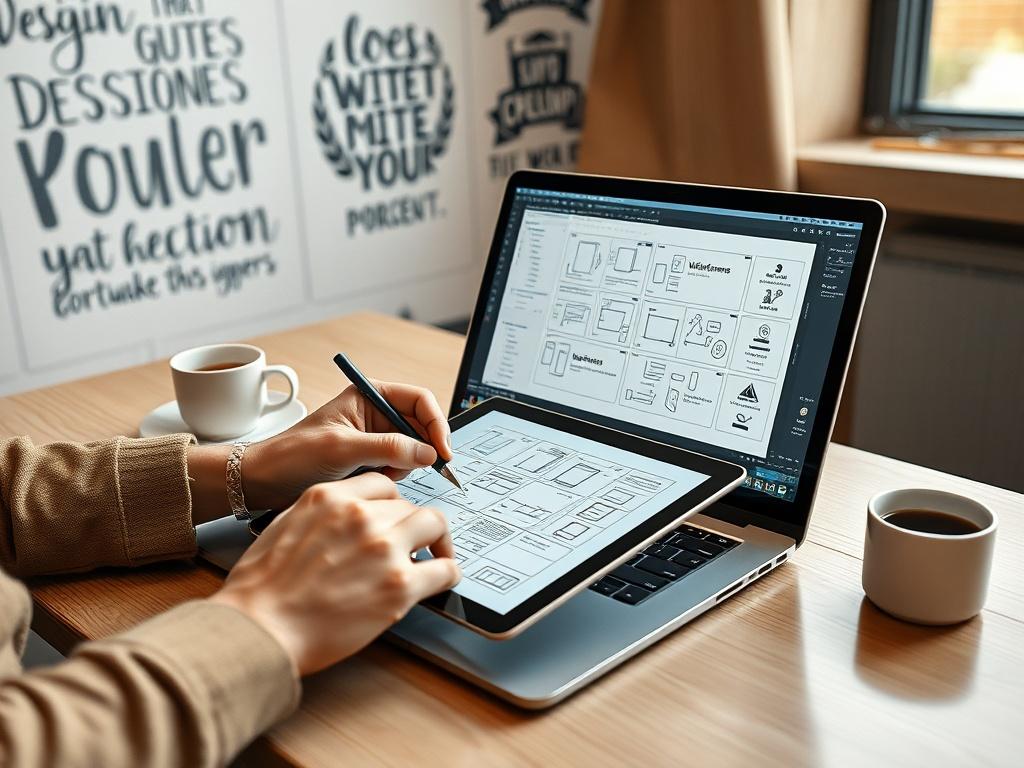 Designers trabalhando em interfaces digitais