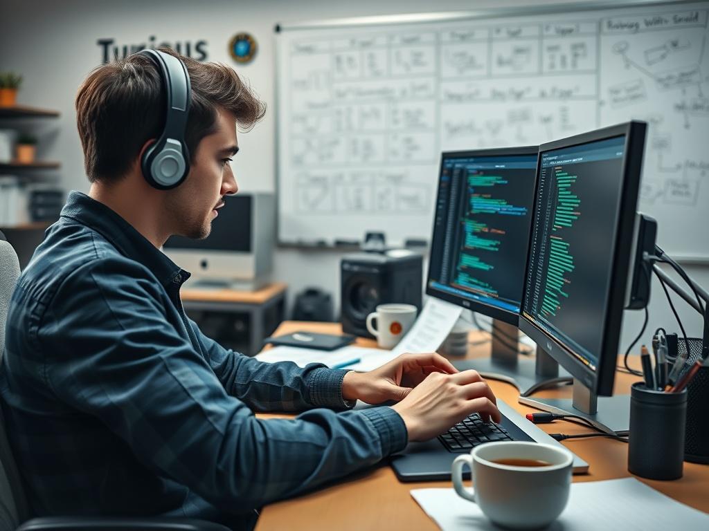 Desenvolvedores implementando funcionalidades